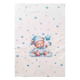 Color pelenkázólap sík 70x50cm - Maci fiú kék