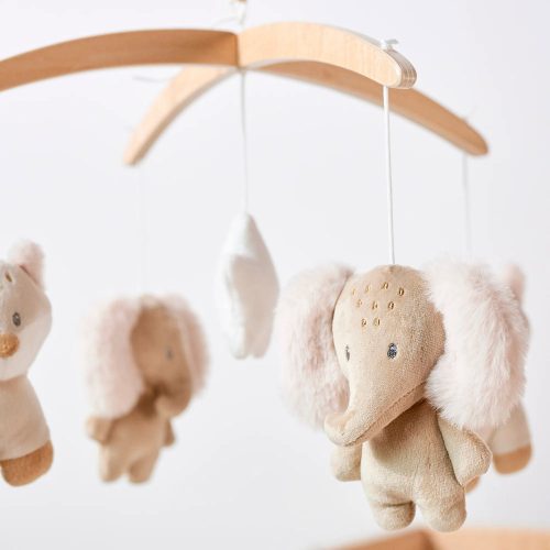 Nattou zenélő-forgó plüss fa állvánnyal - Flo, Ernest and Oli