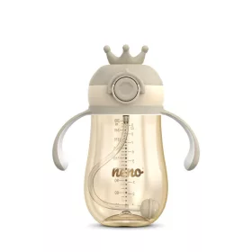 Neno szívószálas itatópohár MIO2 280ml - barna