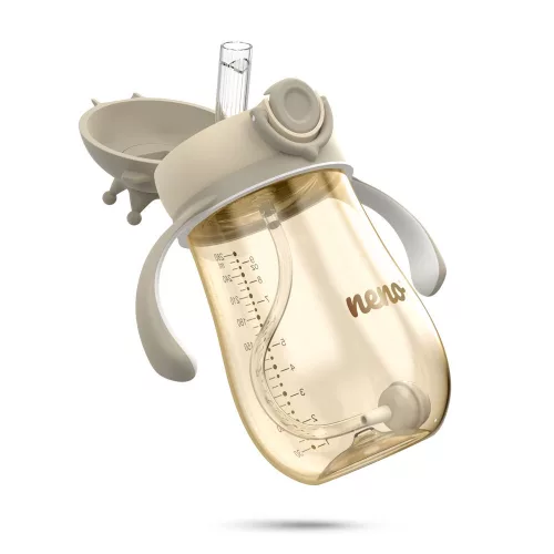 Neno szívószálas itatópohár MIO2 280ml - barna