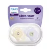 Philips AVENT Játszócumi Ultra Start 0-2hó lányos 2db - mintás