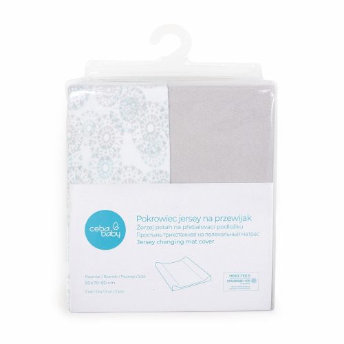 Ceba pelenkázólap huzat pamut (50x70-80) 2db/csomag - Szürke Dande mandala