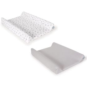   Ceba pelenkázólap huzat pamut (50x70-80) 2db/csomag - világosszürke szürke csillagos