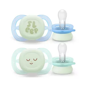   Philips AVENT Játszócumi Ultra Start éjszakai 0-2hó fiús 2db - mintás
