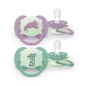   Philips AVENT Játszócumi Ultrasoft éjszakai 6-18hó lányos 2db - róka