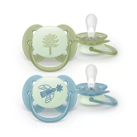   Philips AVENT Játszócumi Ultrasoft éjszakai 18hó fiús 2db - fenyőfa
