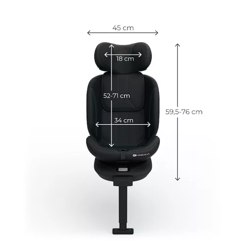 Kinderkraft gyerekülés I-360 Plus 2 i-Size Isofix 40-150cm fekete