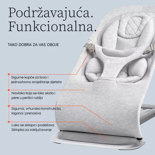 Ergobaby Evolve 3in1 Pihenőszék - Charcoal Grey / Szürke