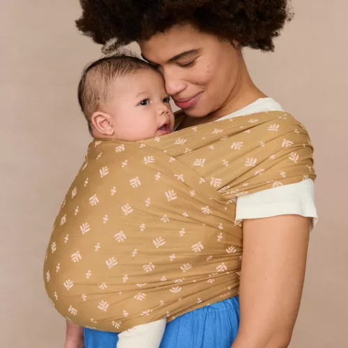 Ergobaby Aura Sustainable Knit Hordozókendő: Soft Black / Fekete