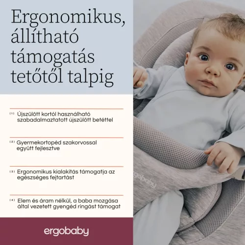 Ergobaby Evolve Pihenőszék Mesh - Light Grey / Világos szürke