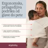 Ergobaby Aura Sustainable Knit Hordozókendő: Camel Harvest / Barna fehér mintával