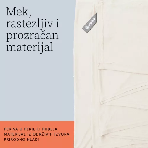Ergobaby Aura Sustainable Knit Hordozókendő: Camel Harvest / Barna fehér mintával