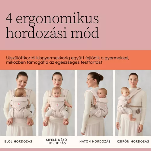Ergobaby Omni 360 Cool Air Mesh Hordozó: - Pearl Grey / Gyöngy szürke