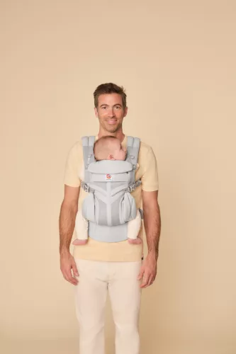 Ergobaby Omni 360 Cool Air Mesh Hordozó: - Pearl Grey / Gyöngy szürke