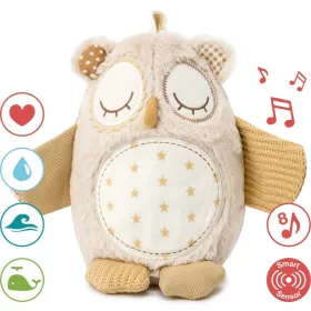   Cloud b Nighty Night Owl - alvást segítő zenélő plüss éjszakai bagoly