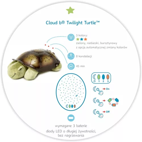 Cloud b Twilight Turtle projektoros csillagvetítő teknős