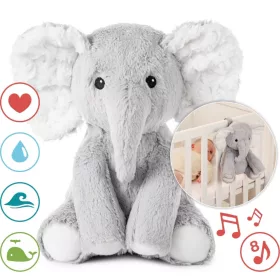   Cloud b Eli the Elephant -alvást segítő zenélő plüss elefánt