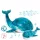 Cloud b Tranquil Whale -projektoros éjjeli fény bálna - Blue