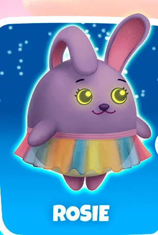 Dream Beams Alvós plüss figura 30 cm - Rosie a nyuszi