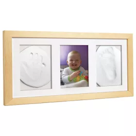   OB Baby Handprint agyag lenyomatkészítő három kerettel - Natural