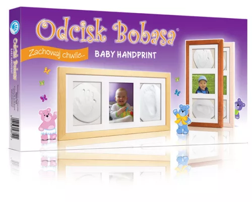 OB Baby Handprint agyag lenyomatkészítő három kerettel - Brown