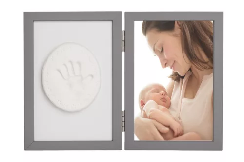 OB Baby Handprint agyag lenyomatkészítő kerettel - Grey