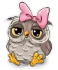 SRP Kétréteges faldekoráció - Owl