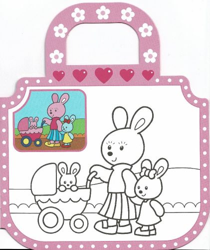 Füles kifestő matricákkal - 3. Babakocsi