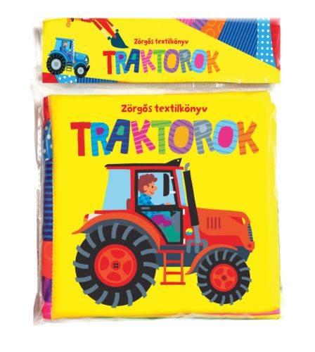 Zörgős textilkönyv - Traktorok