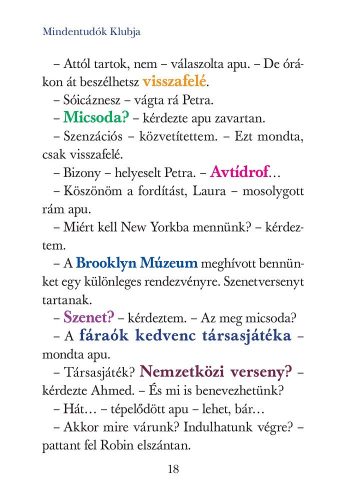 Mindentudók Klubja 12. - A fáraó társasjátéka