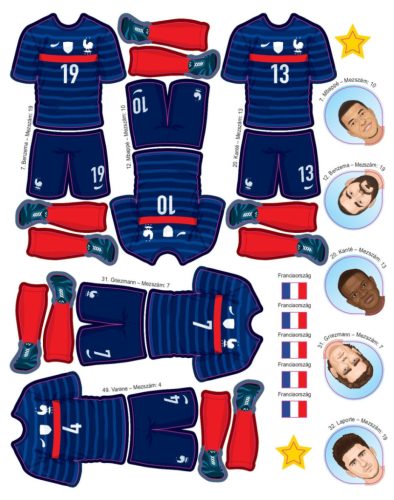 A futball csillagai matricákkal