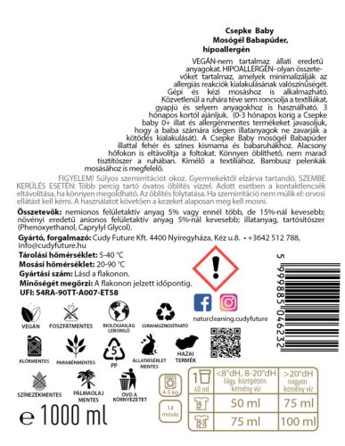 Csepke baby mosógél babapúder hipoallergén 1 liter