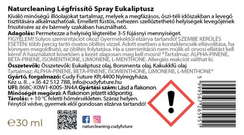 NaturCleaning Légfrissítő eukaliptusz 30 ml