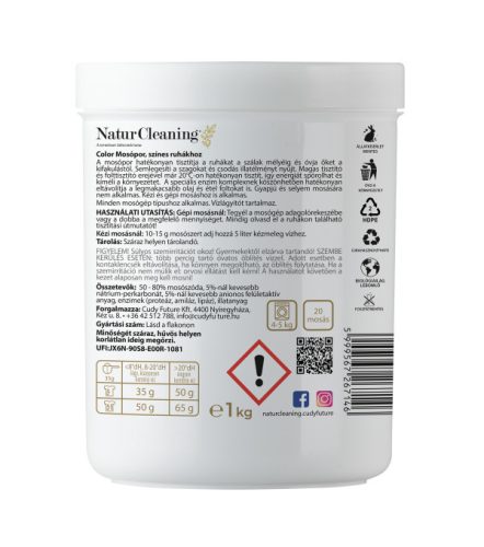 NaturCleaning mosópor 1 kg - color