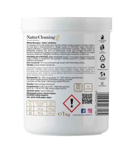NaturCleaning mosópor 1 kg - white