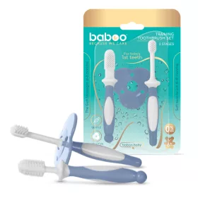 Baboo baba fogkefe szett 6 hónapos kortól - kék