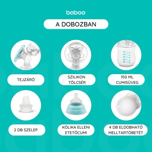 Baboo 2 fázisú kézi mellszívó, 4 szívás erősséggel