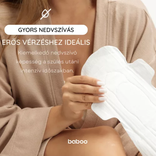 Baboo eldobható szülés utáni betét, 8 db, L, 425 mm