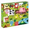 Janod 02772 Tapintós puzzle - "farm állatok" - 20 darabos