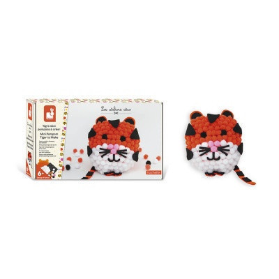 Janod 07968 Pom-pom figura készítő 150 darabos Tigris