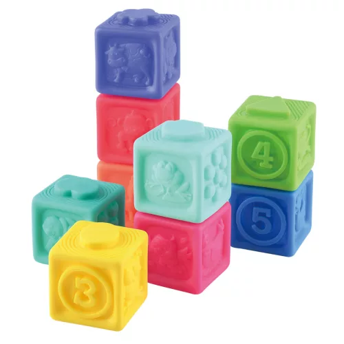 Playgo puha szivárvány építőkockák