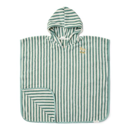 Little Dutch fürdőponcsó Seashells and Stripes Surf - Blue