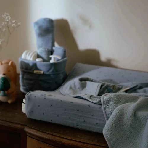 Little Dutch kerek tároló 20x15 cm - Pure Denim Blue