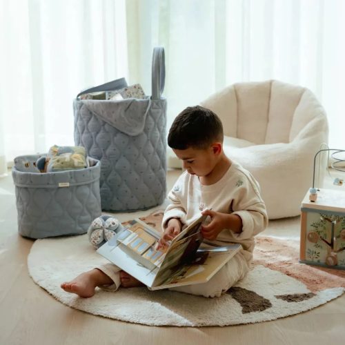 Little Dutch kerek tárolókosár 35x45 cm - Pure Denim Blue