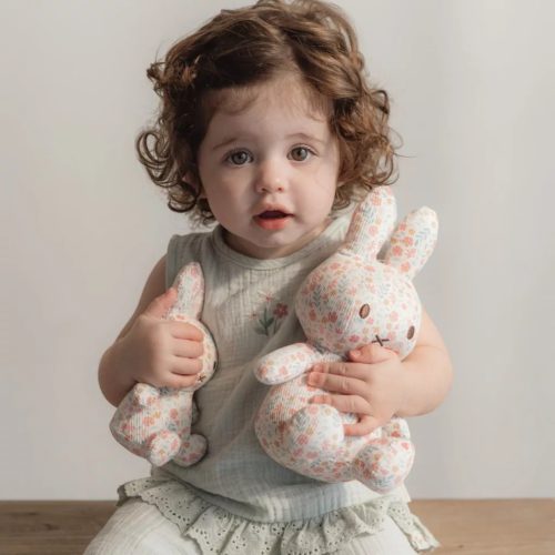 Little Dutch Miffy nyuszi 30 cm teljes felületén mintás - Lucky Blossom
