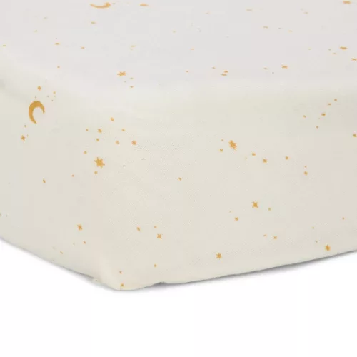 Little Dutch Gumis lepedő 60x120 cm - Moon & Stars