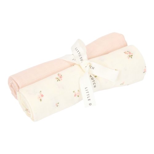 Little Dutch muszlin textilpelenka 70x70 cm 2 db - Fairy Blossom & Blossom