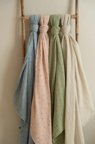 Little Dutch Muszlin textilpelenka 120x120 - Pure Sage