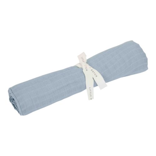 Little Dutch muszlin textilpelenka 120x120 cm - Pure Denim Blue