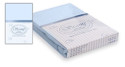 Scamp Gumis lepedő /Kék (Baba lepedő, lepedő kiságyba)